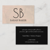 Chic Monogram Cross Hatch Visitekaartje (Voorkant / Achterkant)