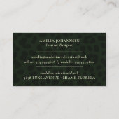 Chic Monogram en luipaarden Visitekaartje (Achterkant)