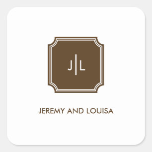 Chic Monogram Gift Label Stickers of labels