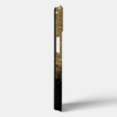 Chic Monogram Gold Glitter & Black Case-Mate iPhone Case (Achterkant / Rechts)