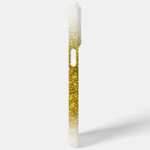 Chic Monogram Gold Glitter Heart Initiaal Letter Case-Mate iPhone Case (Achterkant / Rechts)