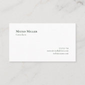 Chic Monogram Groen en Wit Geplakt Patroon Visitekaartje (Achterkant)