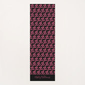 Chic Monogram Hot Pink om Symbool Patroon Black Yogamat (Voorkant)