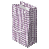 Chic Monogram Light Paars Houndstooth met naam Klein Cadeauzakje (Achterkant Gekanteld)