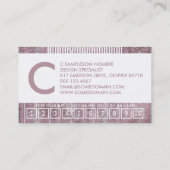 chic monogram loyaliteitsstempel klantenkaartje (Achterkant)