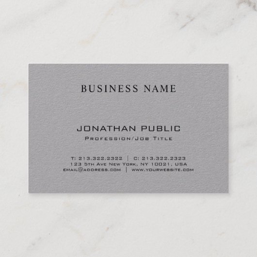 Chic Monogram Minimalist Plain Luxe rendy Design Visitekaartje (Achterkant)