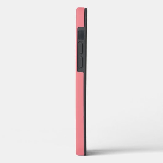 Chic Monogram Naam Koraal Roze Case-Mate iPhone Case (Achterkant / Links)
