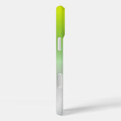 Chic Monogram naam Lime Green Ombre Faux Metal Case-Mate iPhone Case (Achterkant / Rechts)