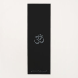 Chic Monogram om Symbol Black Yoga Mat