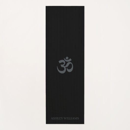 Chic Monogram om Symbol Black Yoga Mat (Voorkant)