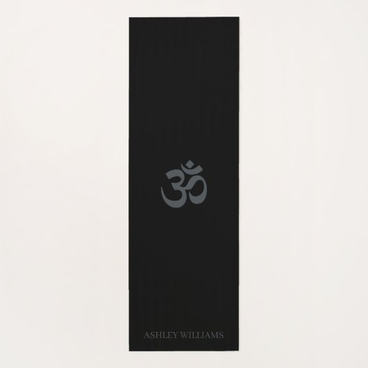 Chic Monogram om Symbol Black Yoga Mat (Achterkant)