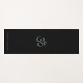 Chic Monogram om Symbol Black Yoga Mat (Voorkant (horizontaal))