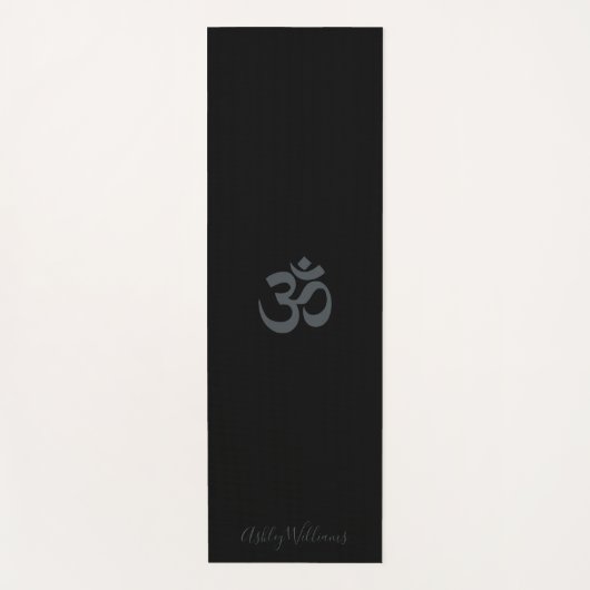 Chic Monogram om Symbol Black Yoga Mat (Voorkant)
