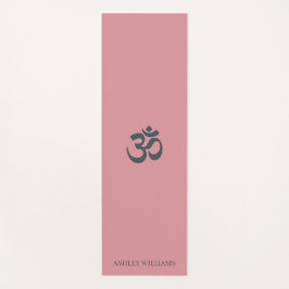 Chic Monogram om Symbol Dusty Pink Rose Yoga Mat