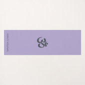 Chic Monogram Om Symbol Lavender Yoga Mat (Achterkant (horizontaal))