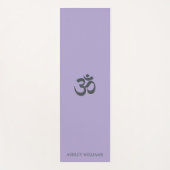 Chic Monogram Om Symbol Lavender Yoga Mat (Voorkant)