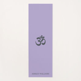 Chic Monogram Om Symbol Lavender Yoga Mat
