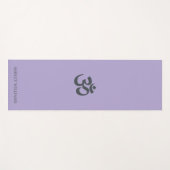Chic Monogram Om Symbol Lavender Yoga Mat (Voorkant (horizontaal))