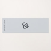 Chic Monogram om Symbol Pastel Blue Yoga Mat (Achterkant (horizontaal))