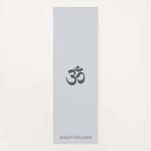 Chic Monogram om Symbol Pastel Blue Yoga Mat