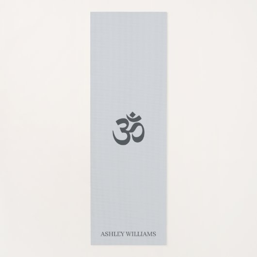 Chic Monogram om Symbol Pastel Blue Yoga Mat (Voorkant)