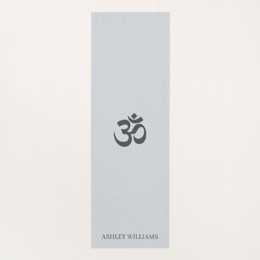 Chic Monogram om Symbol Pastel Blue Yoga Mat (Achterkant)