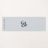 Chic Monogram om Symbol Pastel Blue Yoga Mat (Voorkant (horizontaal))