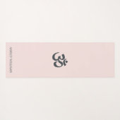 Chic Monogram om Symbol Pastel Pink Yoga Mat (Achterkant (horizontaal))