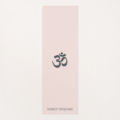 Chic Monogram om Symbol Pastel Pink Yoga Mat (Voorkant)