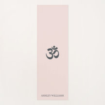 Chic Monogram om Symbol Pastel Pink Yoga Mat
