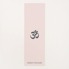 Chic Monogram om Symbol Pastel Pink Yoga Mat