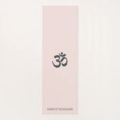 Chic Monogram om Symbol Pastel Pink Yoga Mat (Achterkant)