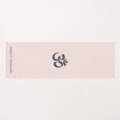 Chic Monogram om Symbol Pastel Pink Yoga Mat (Voorkant (horizontaal))