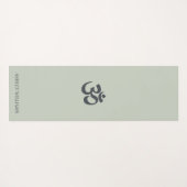 Chic Monogram om Symbool pasta Green Yoga Mat (Achterkant (horizontaal))