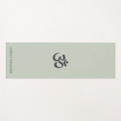 Chic Monogram om Symbool pasta Green Yoga Mat (Voorkant (horizontaal))