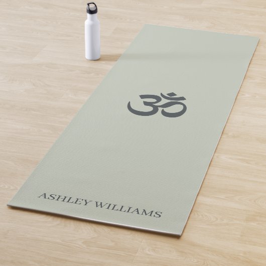 Chic Monogram om Symbool pasta Green Yoga Mat (In situ)