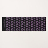 Chic Monogram Paars om Symbol Pattern Black Yoga Yogamat (Achterkant (horizontaal))