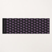Chic Monogram Paars om Symbol Pattern Black Yoga Yogamat (Voorkant (horizontaal))