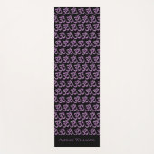 Chic Monogram Paars Om Symbool Patroon Zwart Yogamat (Voorkant)