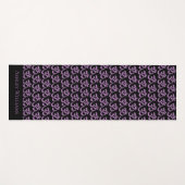Chic Monogram Paars Om Symbool Patroon Zwart Yogamat (Voorkant (horizontaal))