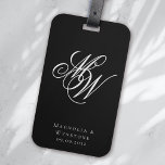 Chic Monogram Passen getrouwd Bagagelabel<br><div class="desc">Van ons Elegant Monogram Wedding Collectie</div>