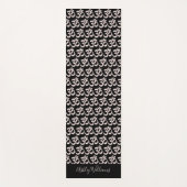 Chic Monogram Pastel Pink om Symbool Patroon Black Yogamat (Voorkant)
