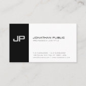 Chic Monogram Plain Clean Sophisticn Visitekaartje (Voorkant)