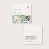 Chic Monogram QR Trouwwebsite Informatiekaartje
