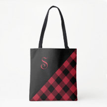 Chic Monogram Red Black Buffalo Controleer geometr