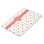 Chic Monogram Red, White Polkas Notitieblok of Jot (Schuin)