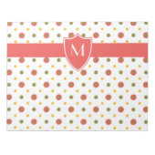 Chic Monogram Red, White Polkas Notitieblok of Jot (Voorkant)