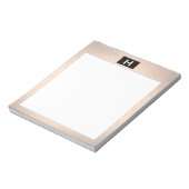 Chic  Monogram Roos Gold Notitieblok (Linkerzijde)