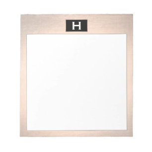 Chic  Monogram Roos Gold Notitieblok