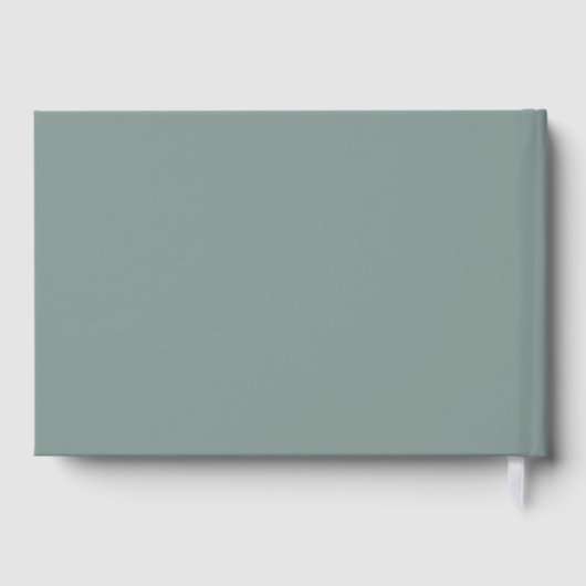 Chic Monogram Sage Green Wedding Gastenboek (Achterkant)